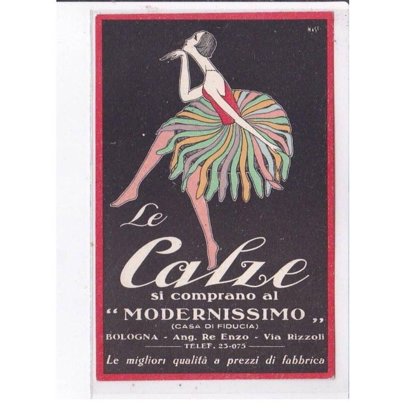 PUBLICITE : Le Calze a bologna (Italie) - très bon état