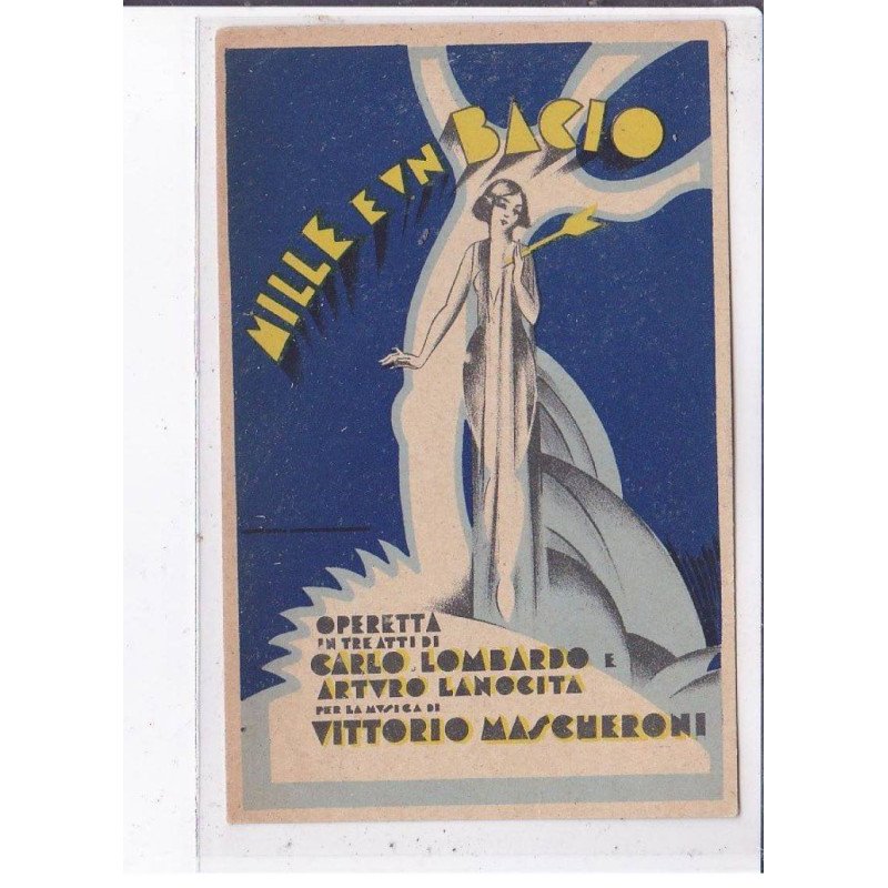 PUBLICITE : operetta "Mille e un bacio" par Carlo Lombardo - très bon état