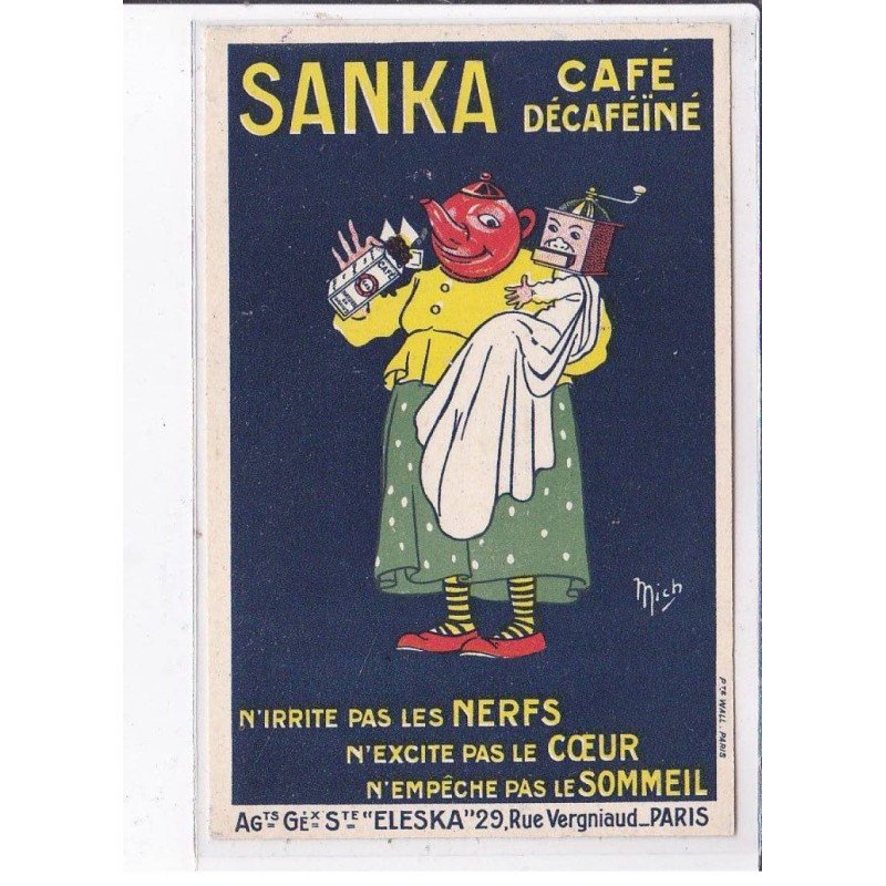 PUBLICITE : Café SANKA illustré par MICH - très bon état