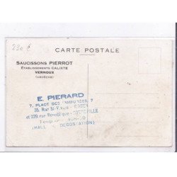 PUBLICITE : "saucissons PIERROT" établissements Calixte à Vernoux dans l'Ardeche (Pierrot) - très bon état