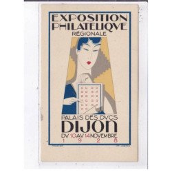 PUBLICITE : exposition philatelique de Dijon en 1928 (cachet) - très bon état