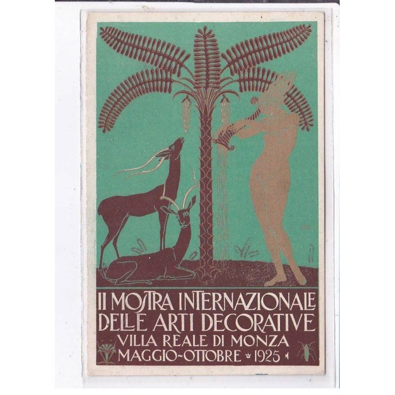 PUBLICITE : mostra delle arti decorative a Monza 1925 - très bon état
