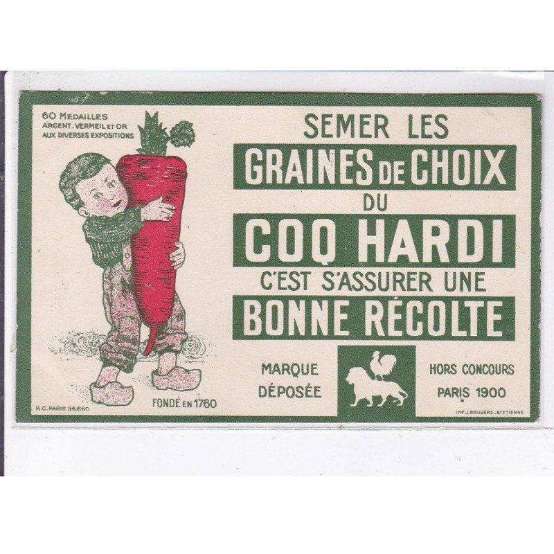 PUBLICITE : les graines du coq hardy - très bon état