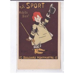 PUBLICITE : magasin "The Sport" boulevard Montmartre (illustrée par ZAGNOLI) - très bon état