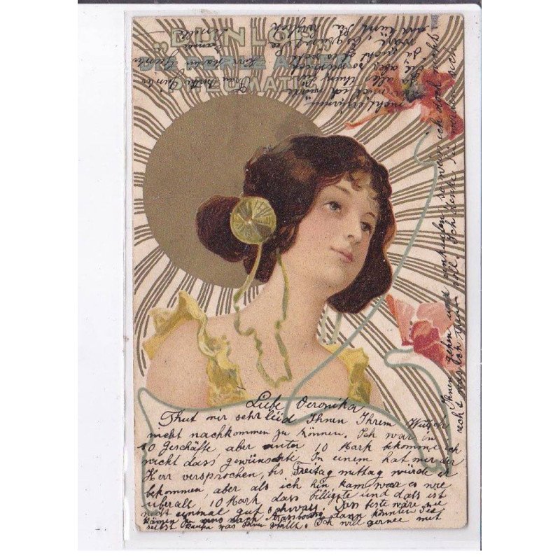 PUBLICITE : pneumatic DUNLOP (inspirée des" femmes au Soleil" de Raphaël KIRCHNER) - état