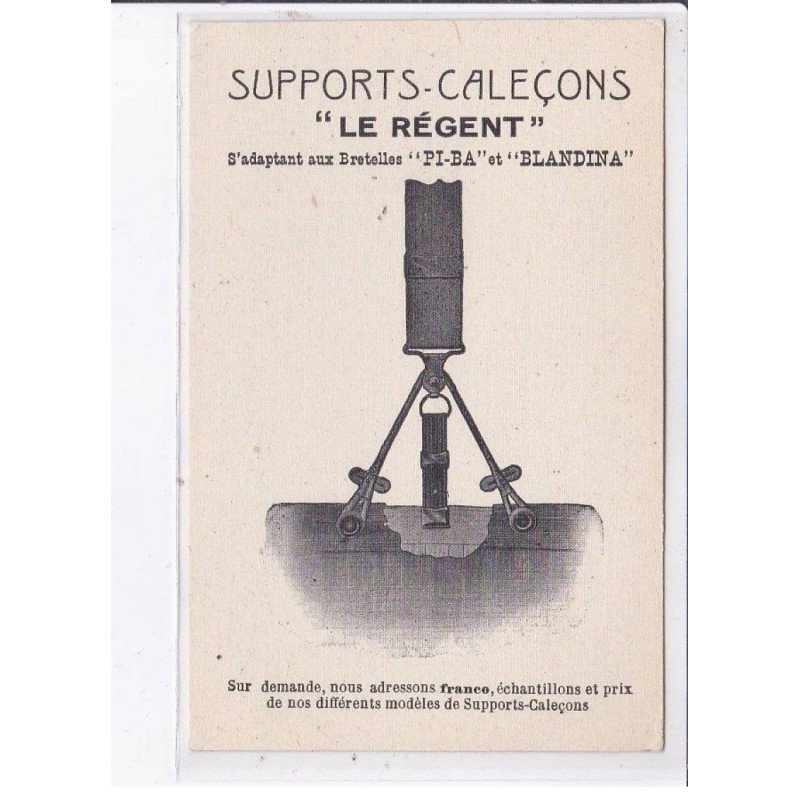 PUBLICITE : supports calecons " le Régent" - très bon état
