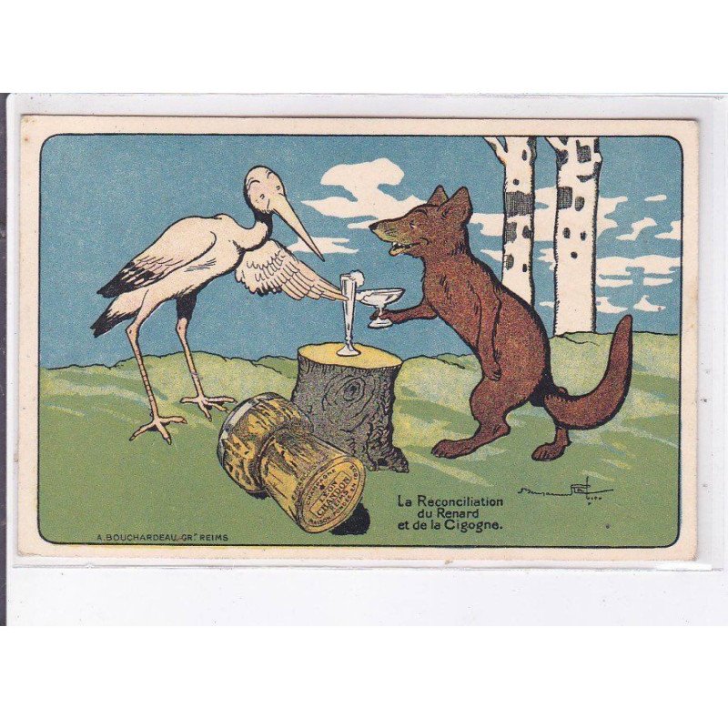 PUBLICITE : Benjamin RABIER - champagne Léon Chandon à Reims - très bon état