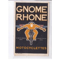 PUBLICITE : motocyclettes GNOME RHONE rue de Lisbonne à Paris - très bon état