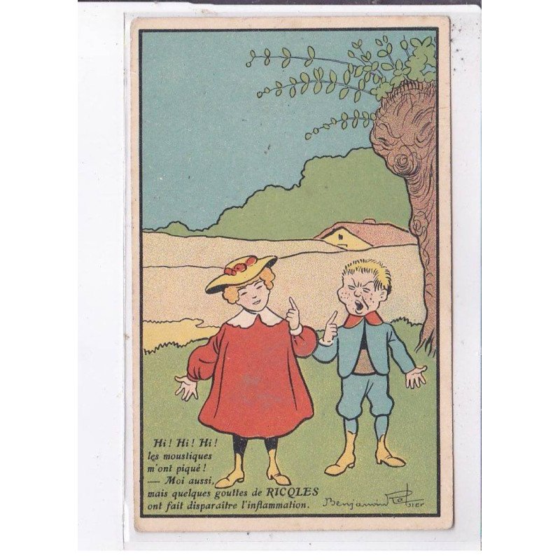 PUBLICITE : Benjamin RABIER - alcool de menthe Ricqles - état