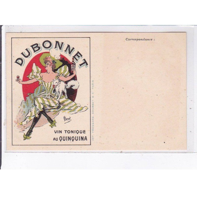 PUBLICITE : Vin tonique au Quinquina Dubonnet illustrée par CHERET - très bon état