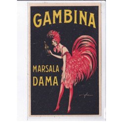 PUBLICITE : Marsala Dama "Gambina" illustrée par Golia - très bon état