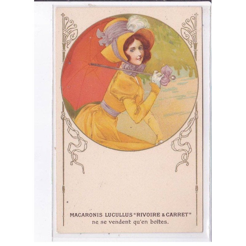 PUBLICITE : macaronis Lucullus "Rivoire et Carret" - très bon état
