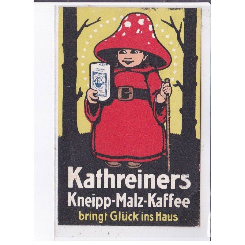PUBLICITE : Kathreiners Kneipp Malz Kaffee (enfant - champignon) - très bon état