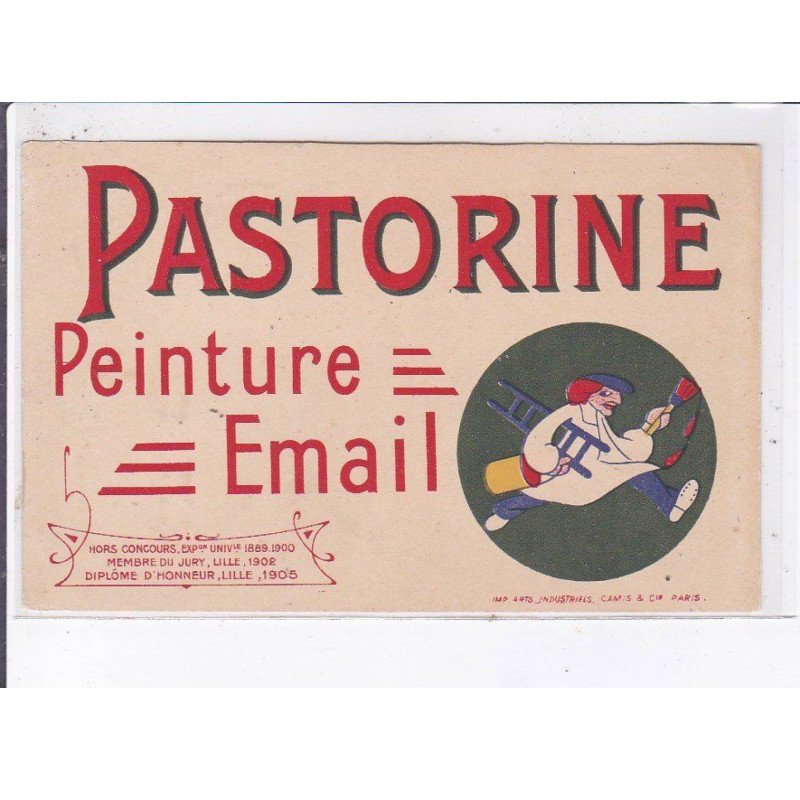 PUBLICITE : demandez la Pastorine (peinture email) -  très bon état