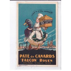 PUBLICITE : paté de canards "Faucon" à Rouen - très bon état