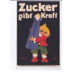 PUBLICITE : "Zucker gobt Kraft" (sucre) -  très bon état
