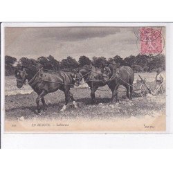 PITHIVIERS: laboureur, chevaux - très bon état