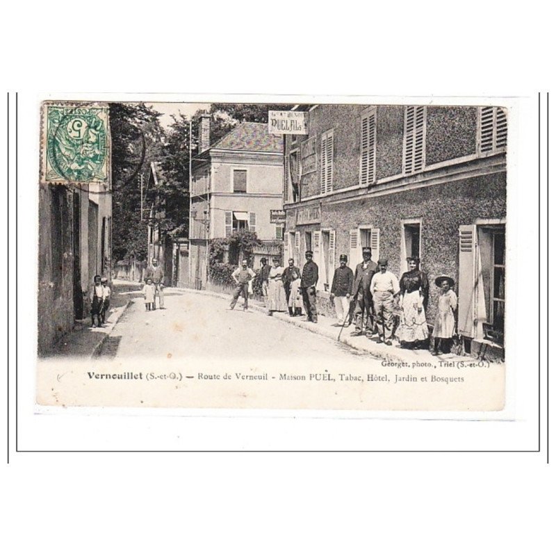 VERNOUILLET : route de verneuil - maison PUEL, tabac, hotel, jardin et bosquets - état