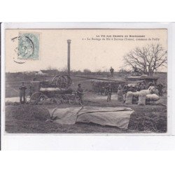 SERVINS: le battage du blé à servins, commune de pailly - très bon état