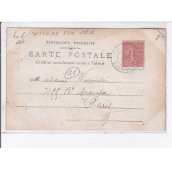 VILLERS-sur-MER: sur la plage du côté des vaches, rochers - état