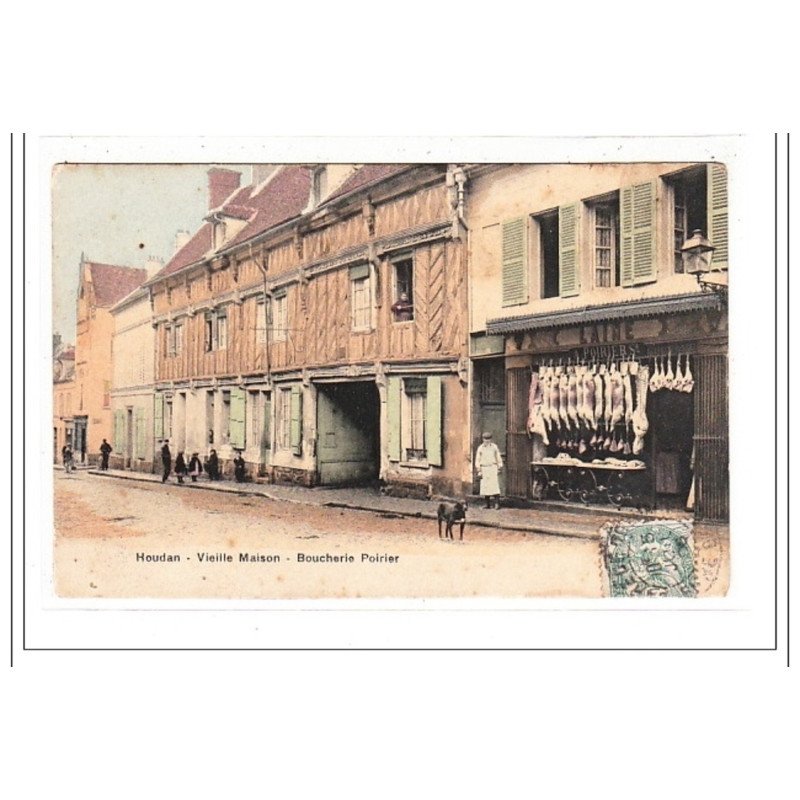 HOUDAN : vielle mason - boucherie poirier - tres bon état