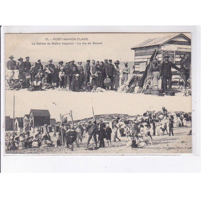 FORT-MAHON: plage, la cabine du maître baigneur, le jeu de baquet - très bon état
