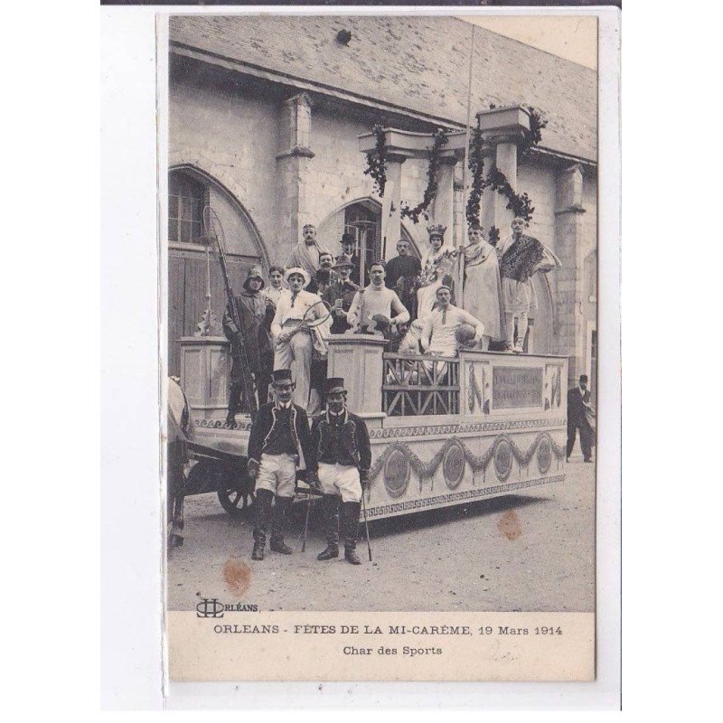 ORLEANS: fêtes de la mmi-carême 1914, char des sports - état