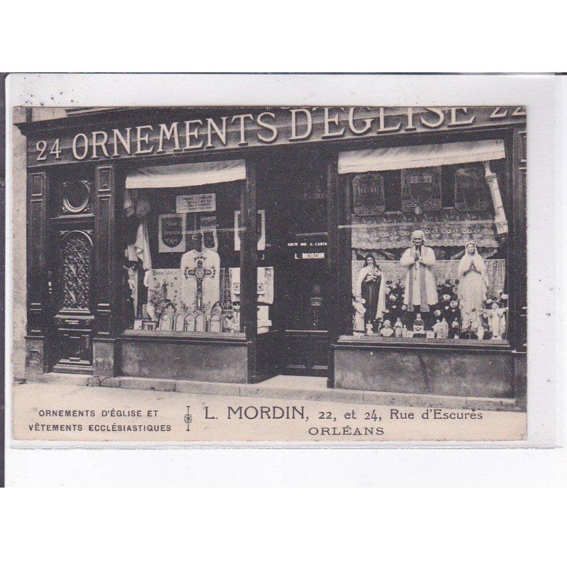 ORLEANS: L. Mordin, ornements d'église et vêtements ecclésiastiques - état