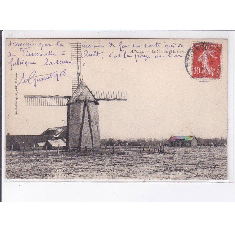 ALLENAY: le moulin et la gare - très bon état ALLENAY: le moulin et la gare - très bon état