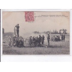 AGEN: manoeuvres d'automne 1904, 18e régiment d'artillerie, batterie en position de serveillance - très bon état