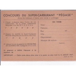 PUBLICITE : supercarburant PEGASE lot de 7 cartes postales semi-modernes (automobile)- très bon état