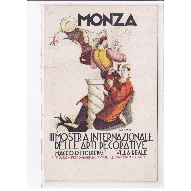 PUBLICITE : Monza - 3ème mostra internazionale delle arti decorative 1927 (ROSSO) - très bon état