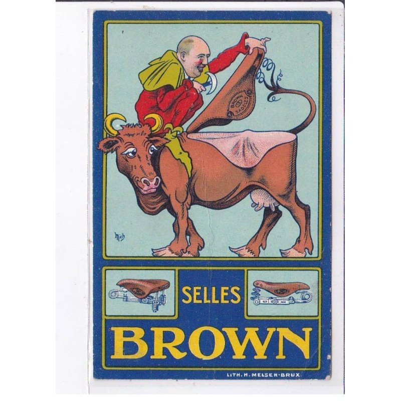 PUBLICITE : selles Brown illustrée par MICH - état