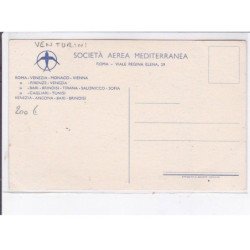 PUBLICITE : societa aerea Mediterranea - illustrée par Venturini - très bon état