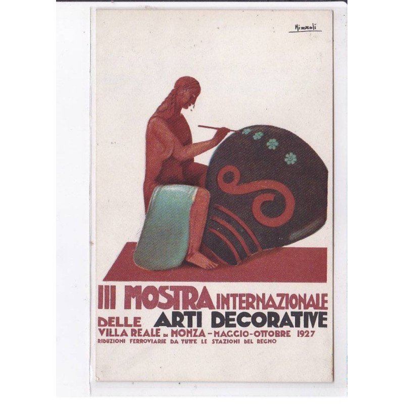 PUBLICITE : Monza - 3ème mostra internazionale delle arti decorative 1927 (NIZZOLI) - très bon état