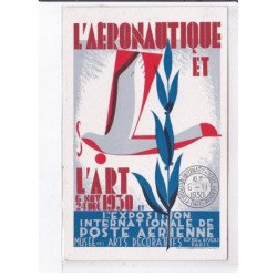 PUBLICITE : L'aéronautique et l' Art 1930 - exposition de la poste aérienne de Paris - très bon état