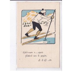 PUBLICITE : Les crayons KOH-I-NOOR (skis - illustré Ary Sto)  - très bon état