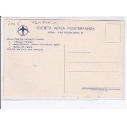 PUBLICITE : societa aerea Mediterranea - illustrée par Venturini - très bon état