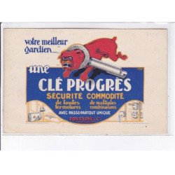 PUBLICITE : une clé Progrès (chien) - bon état