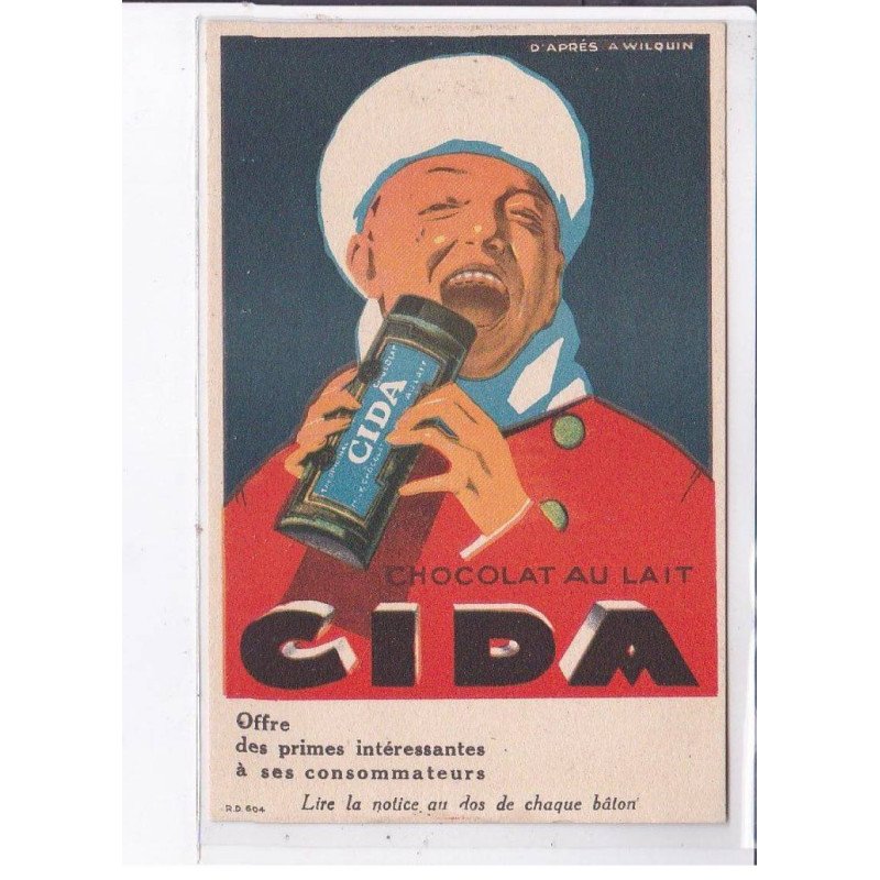 PUBLICITE : chocolat au lait CIDA - très bon état