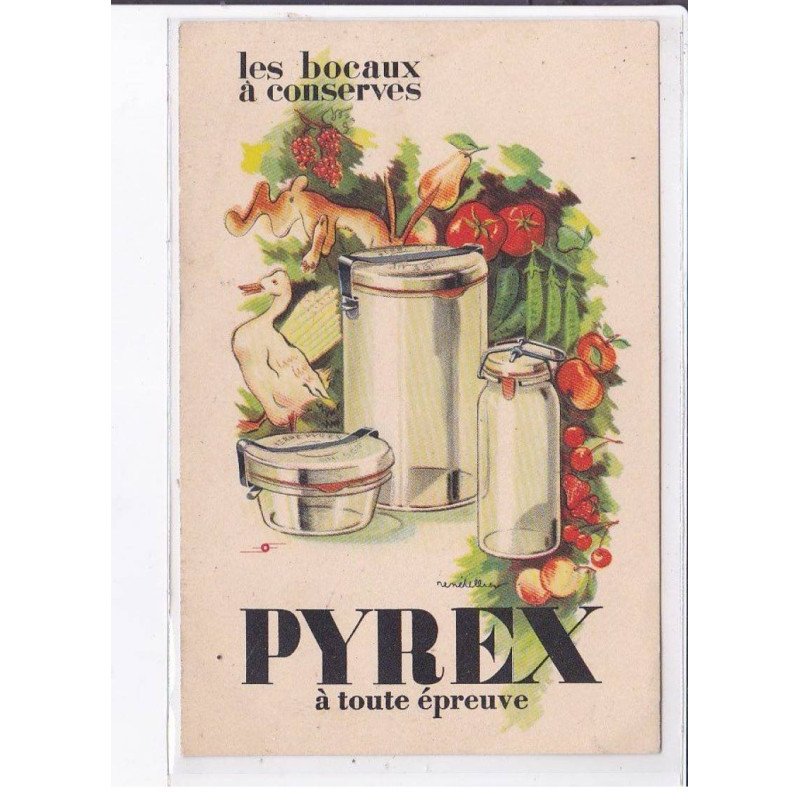 PUBLICITE : les bocaux à conserves PYREX - très bon état