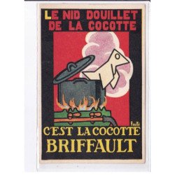 PUBLICITE : la cocotte BRIFFAULT (illustrée par Rouffé) origami - très bon état