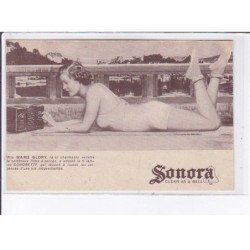 PUBLICITE : Marie Glory (vedette de cinéma) pour les radio SONORA - très bon état