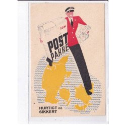 PUBLICITE : Post Pakke - Hurtig og Sikkert (poste - livraison) - très bon état