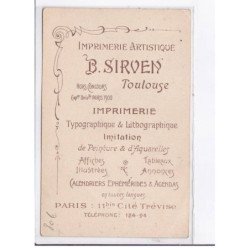 PUBLICITE : imprimeur - éditeur de cartes postales SIRVEN à Toulouse - très bon état