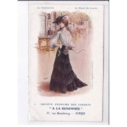 PUBLICITE : Les corset "a la Renommée" - La Parisienne au musée du Louvre - très bon état