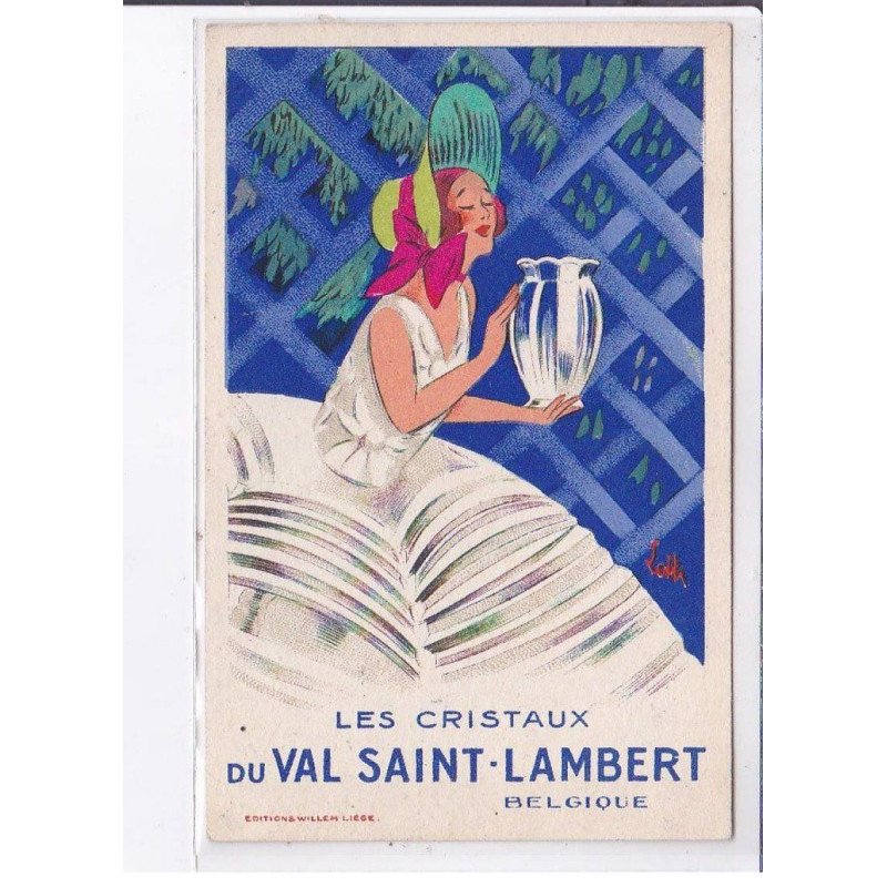 PUBLICITE :  les cristaux du Val saint Lambert (Belgique) - très bon état