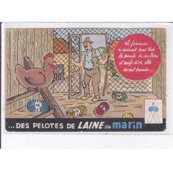 PUBLICITE : les pelotes de laine du Marin à Salins les Bains (Jura) - état