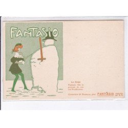 PUBLICITE :magasine FANTASIO illustrée par Roubille  (bonhomme de neige) - très bon état