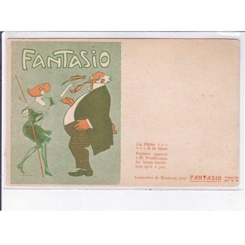 PUBLICITE :magasine FANTASIO illustrée par Roubille (pêche) - état